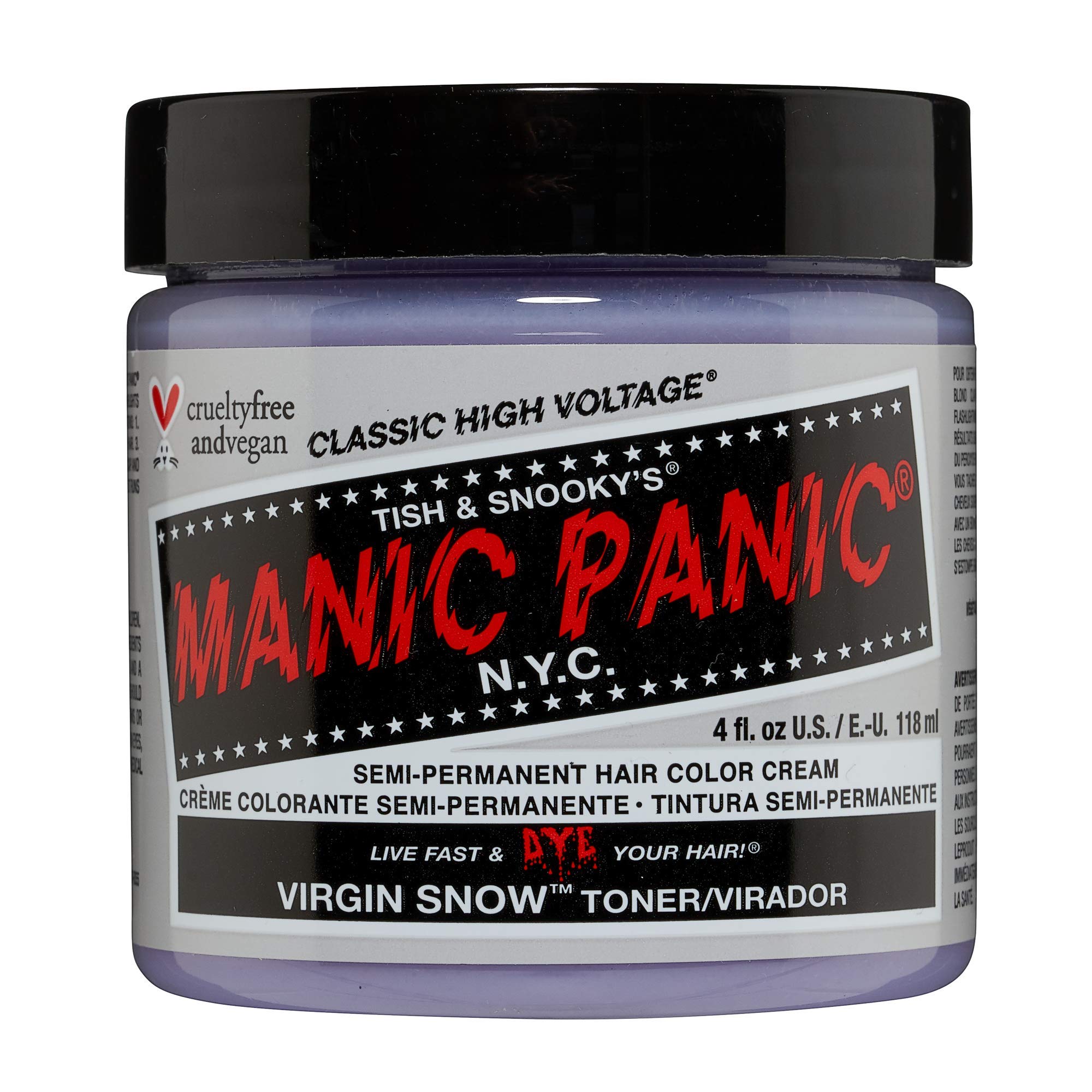 MANIC PANIC Virgin Snow Blonde Toner for Light Blonde Hair
| MANIC PANIC Semi Permanent Hair Dye Removes Brassiness
| M